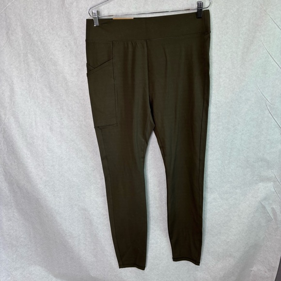 Berne utility leggings Olive Green Women's Pants large NWT - Picture 1 of 5